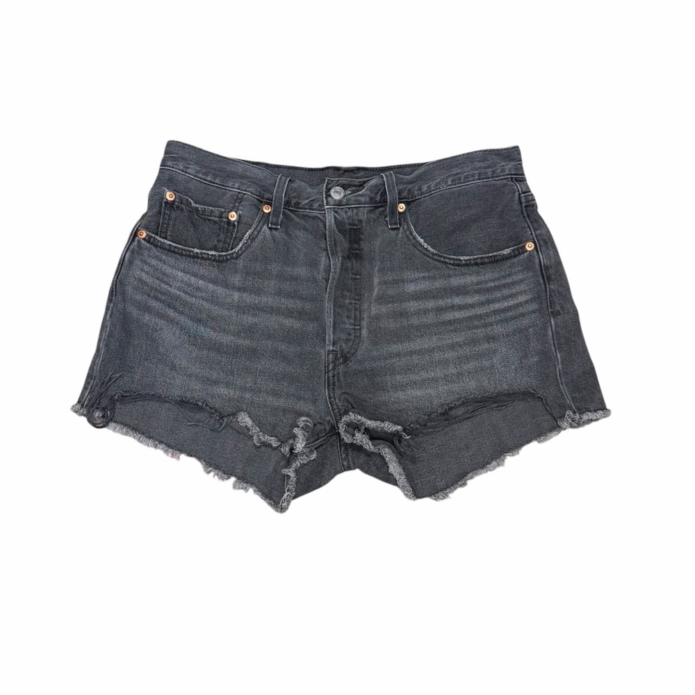 Levi's Premium 501 Original High Rise Cutoff Denim Shorts | Black‎ | Size 31